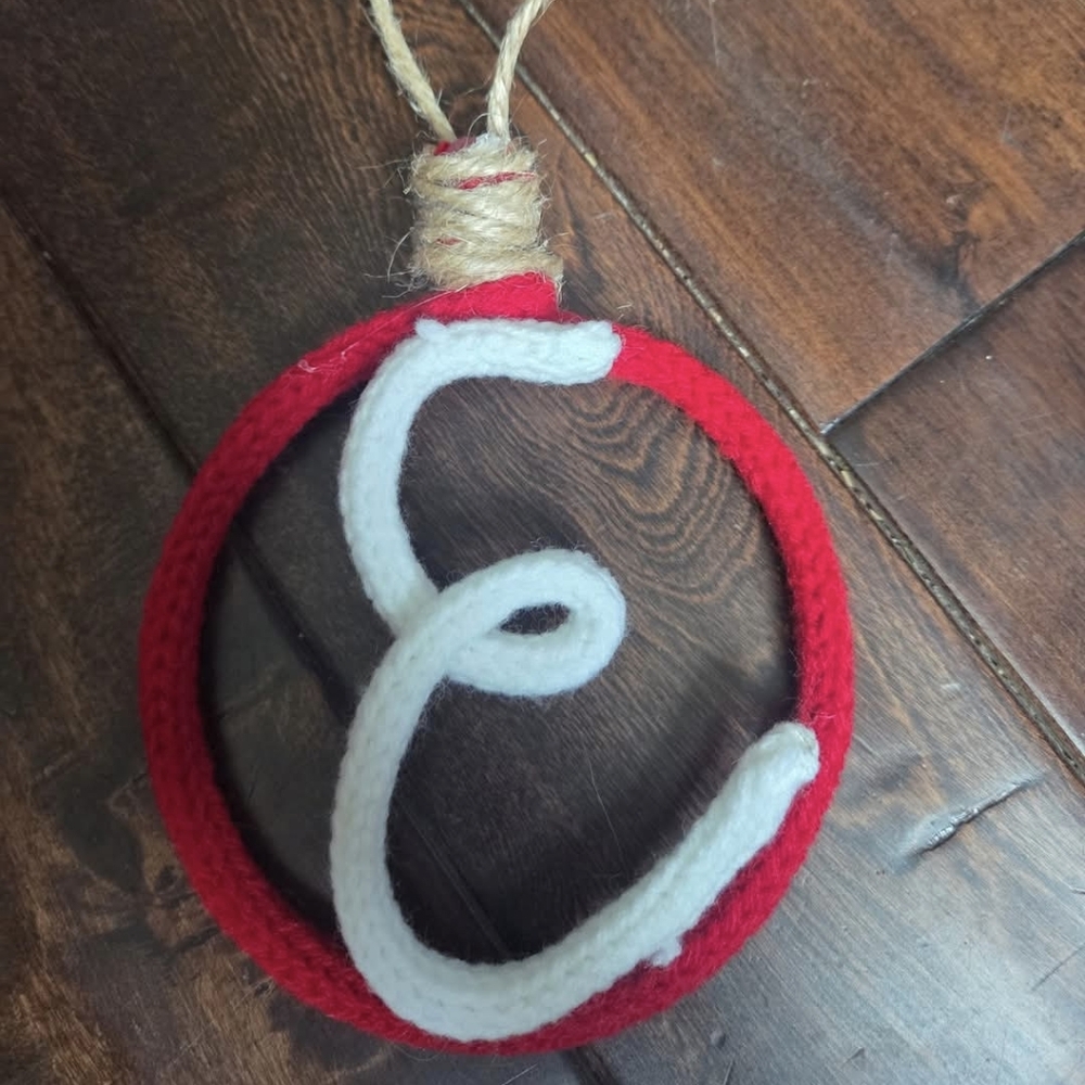 Red and White Christmas Ornament